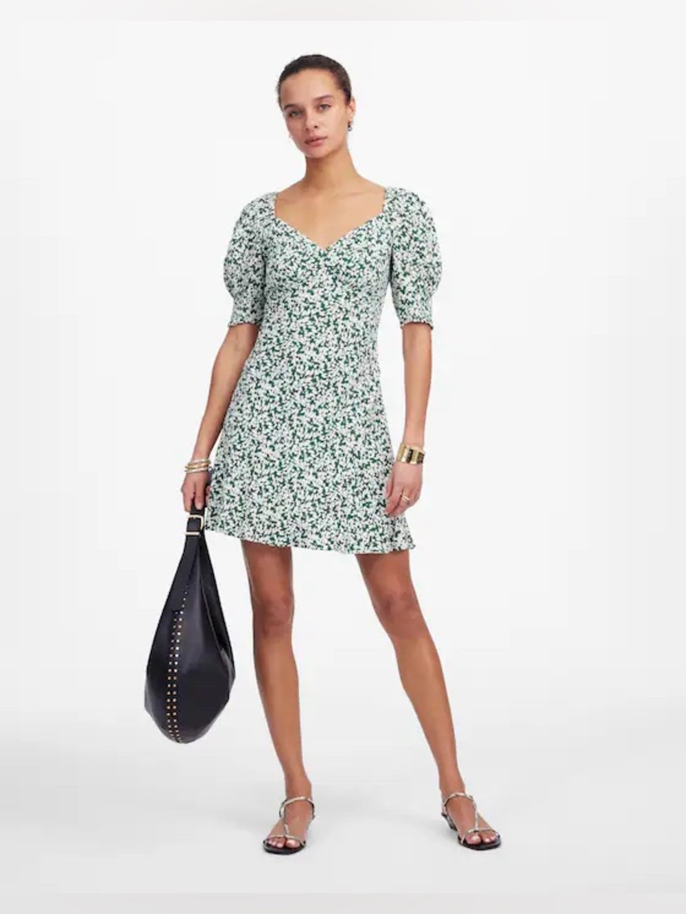 Madewell Seamed V-Neck Mini Dress